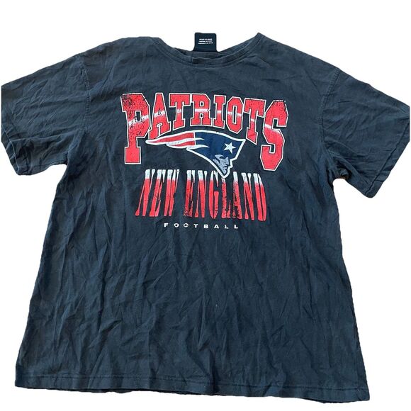 New England Patriots NFL Team Apparel Black T Shirt Mens Medium - Picture 2 of 6